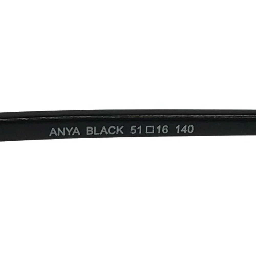 Serafina Eyewear Eyeglasses Frames ANYA BLACK Gold Cat Eye Half Rim 51-16-140